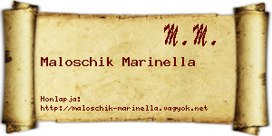 Maloschik Marinella névjegykártya